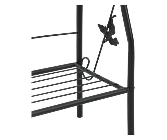 Stalak za biljke s 3 razine crni 52 x 28 x 128 cm željezni
