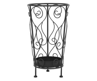 Stalak za kišobrane vintage stil od metala 26 x 46 cm crni