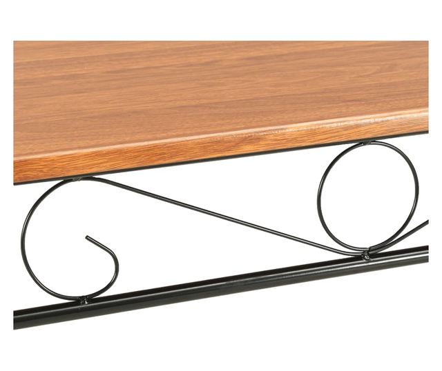 Set kuhinjskog namještaja, 7 dijelova, smeđa, MDF i čelik