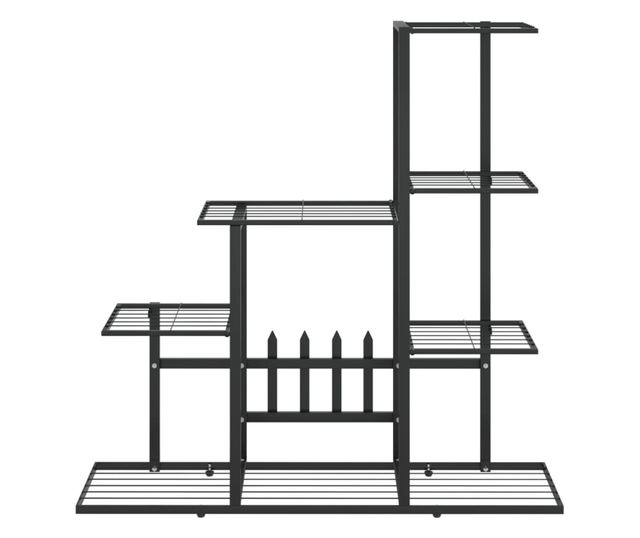 Stalak za cvijeće 94,5 x 25 x 88 cm crni metalni