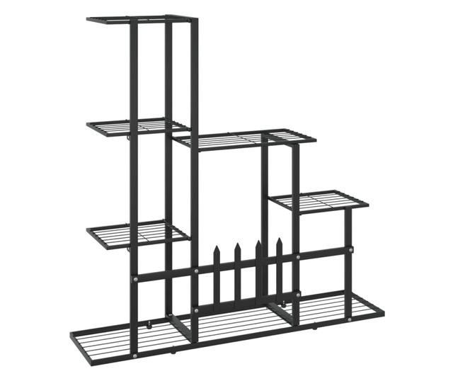 Stalak za cvijeće 94,5 x 25 x 88 cm crni metalni