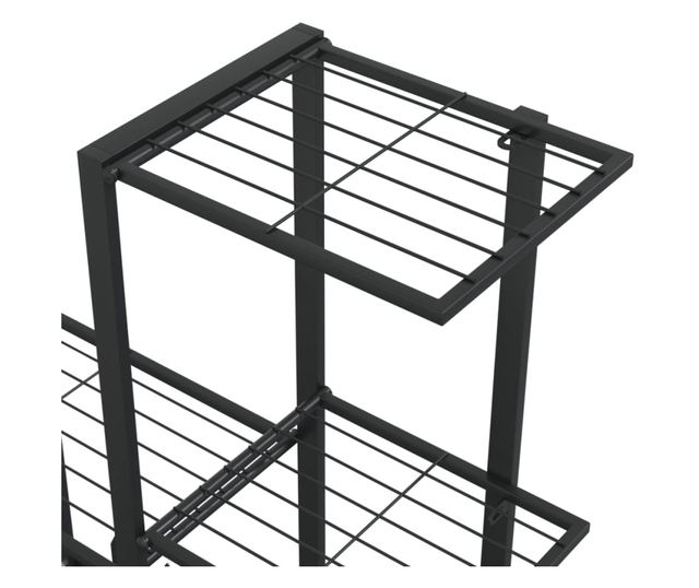 Stalak za cvijeće 94,5 x 25 x 88 cm crni metalni