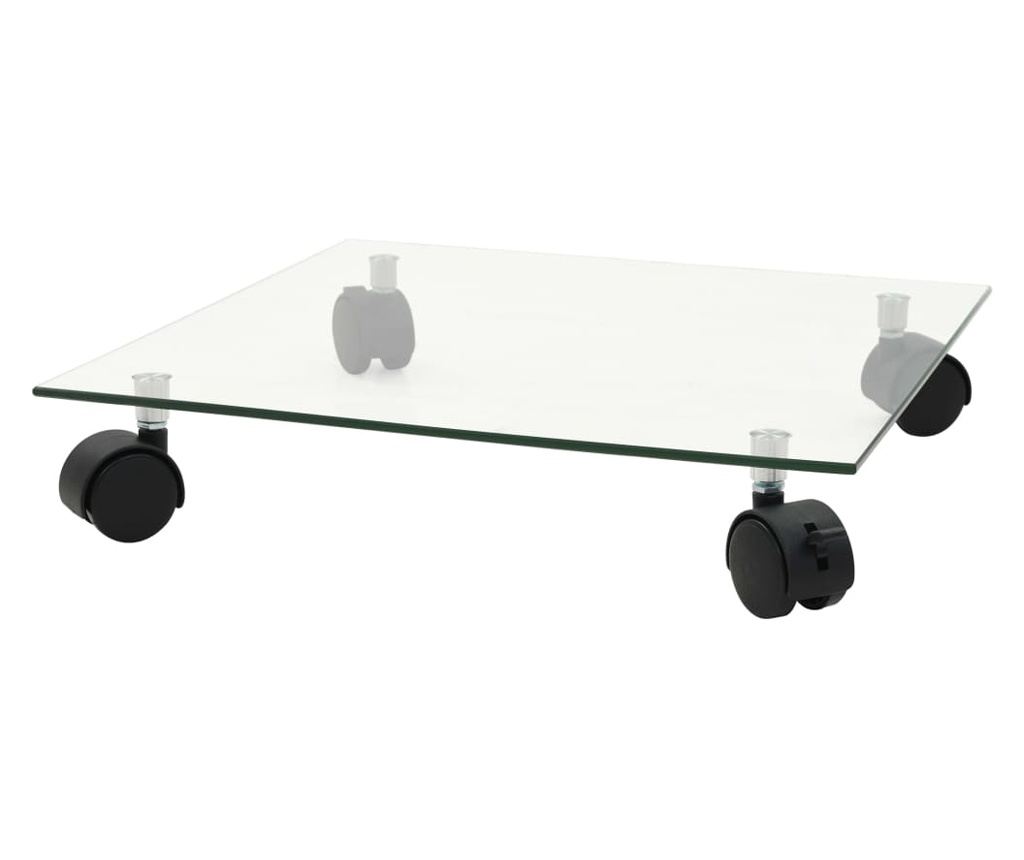 Поставка за растения с колелца 4 бр. 35x35 см Закалено стъкло Квадратна - 2