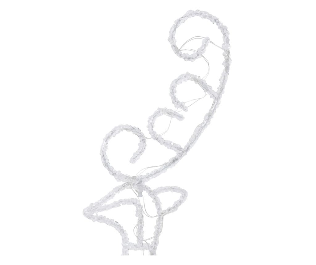 Irvas i saonice božićna dekoracija, toplo bijela, 260x21x87 cm, akril - 8