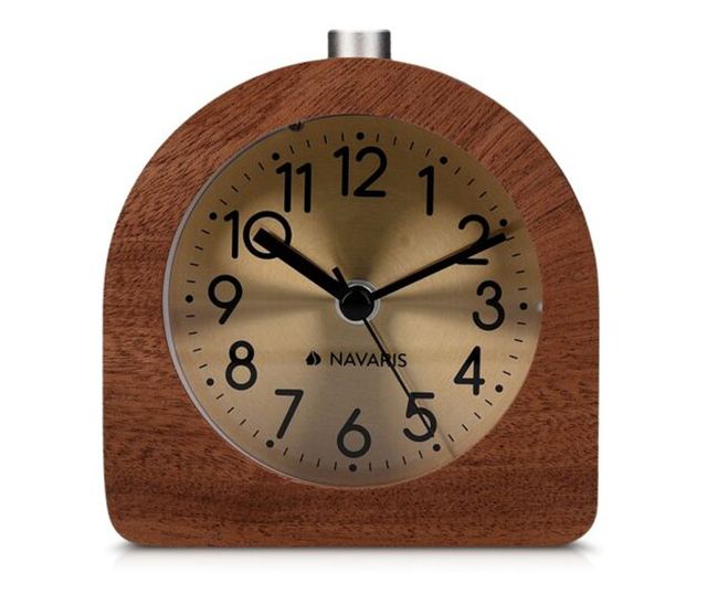 Аналогов дървен будилник Snooze Retro, 46228.18