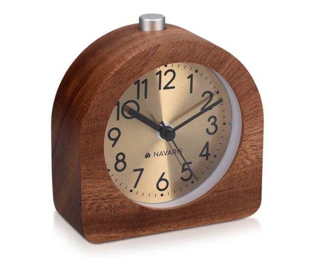 Аналогов дървен будилник Snooze Retro, 46228.18