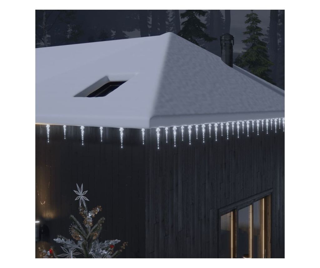 Božićne svjetiljke ledenice 40 kom. hladno bijelo akril daljinski upravljač - 3