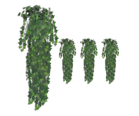 Tufisuri de iedera artificiala, 4 buc., verde, 90 cm