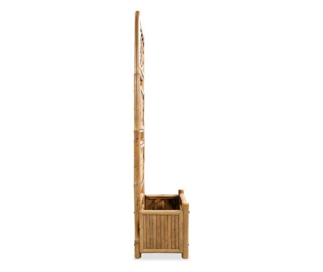Strat înălțat de grădină cu spalier din bambus, 40 cm