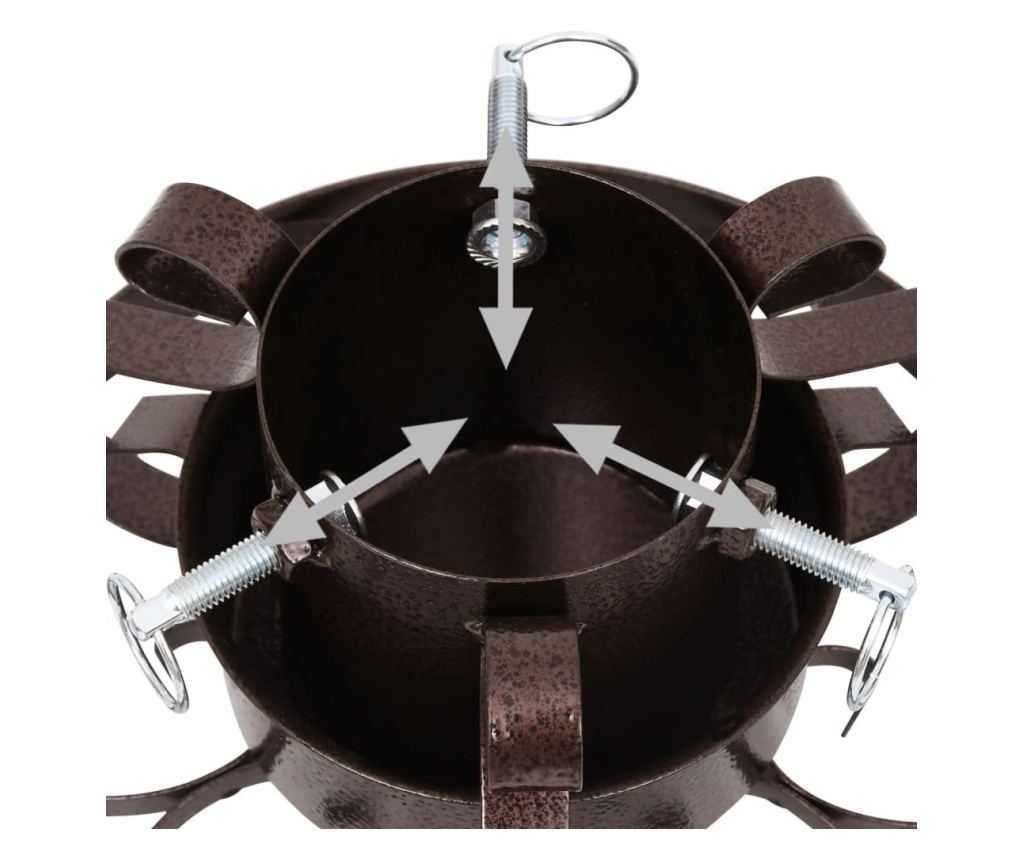 Stalak za božićno drvce, antikni bakar, 29x29x15,5 cm - 5