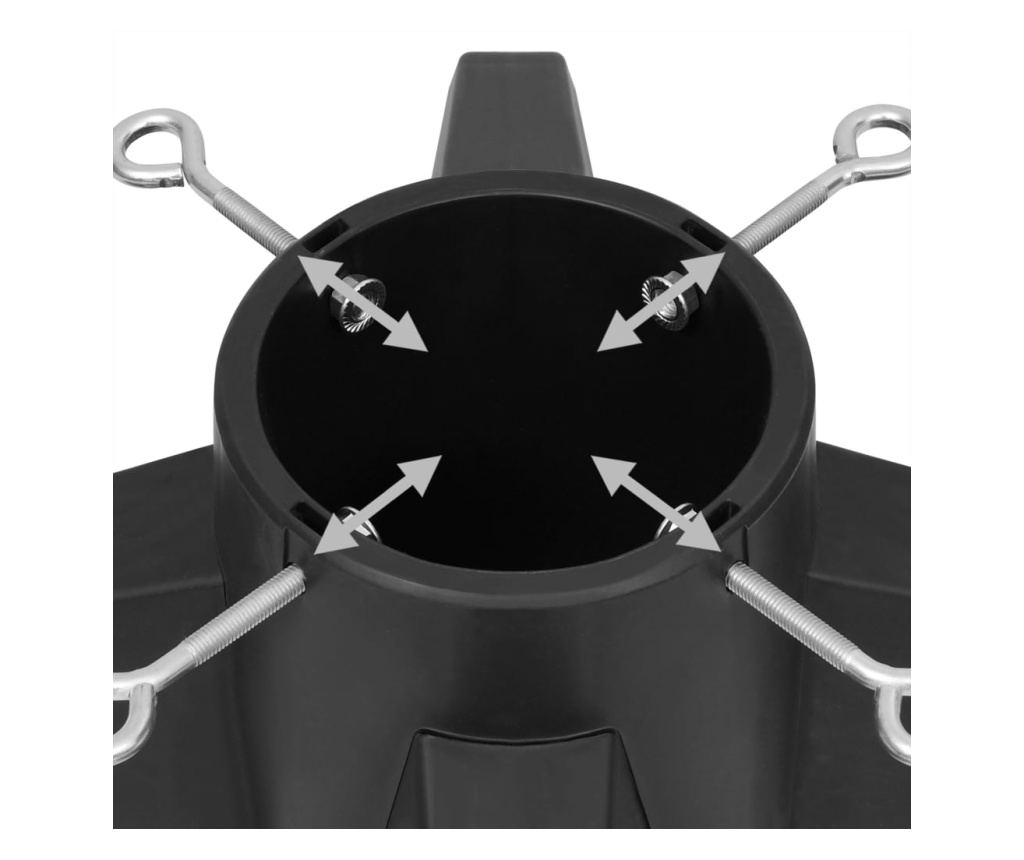 Stalak za božićno drvce, siva, 55,5x55,5x15 cm - 5