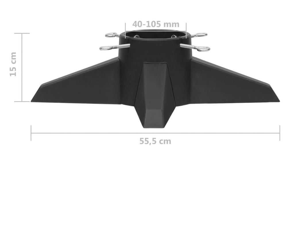 Stalak za božićno drvce, siva, 55,5x55,5x15 cm - 7