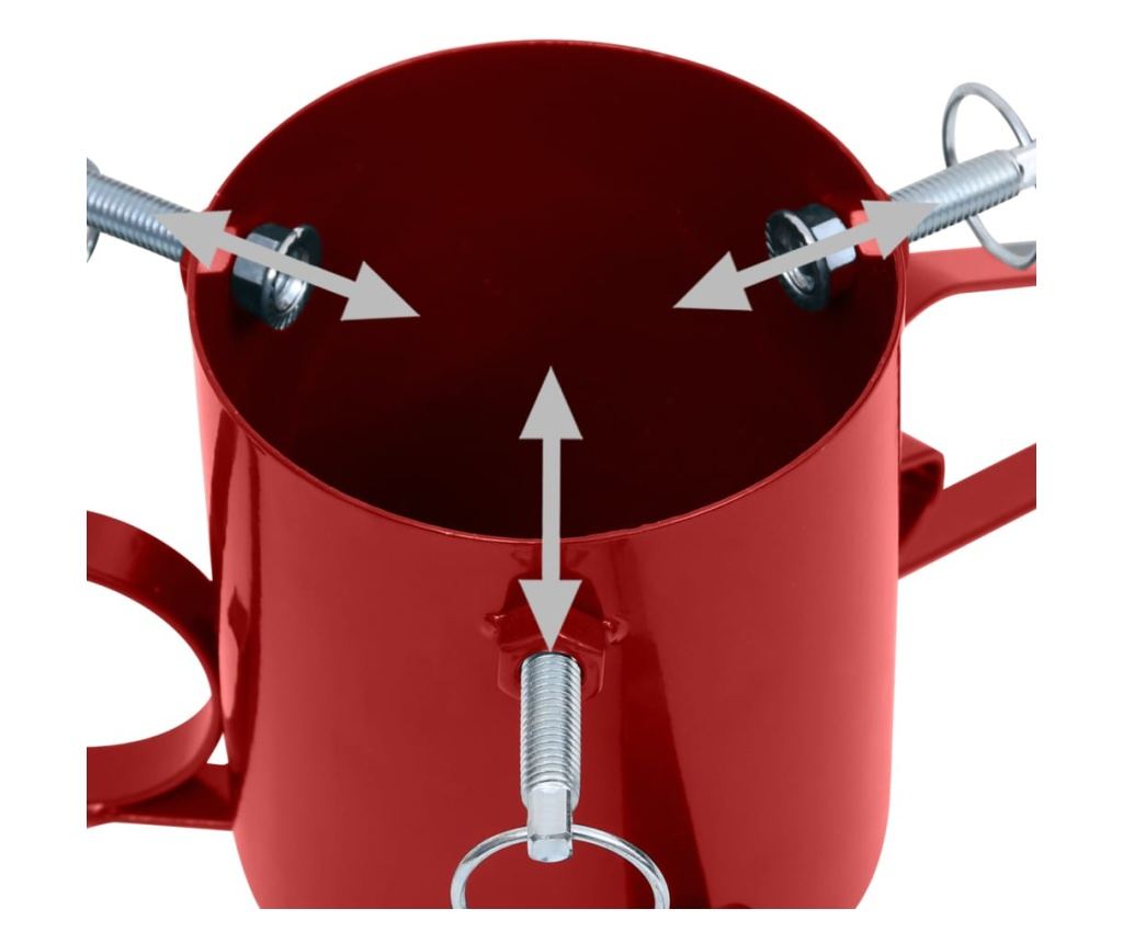 Stalak za božićno drvce, crveni, 58x58x21 cm - 6