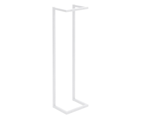 Suport de prosoape, alb, 25x20x95 cm, otel