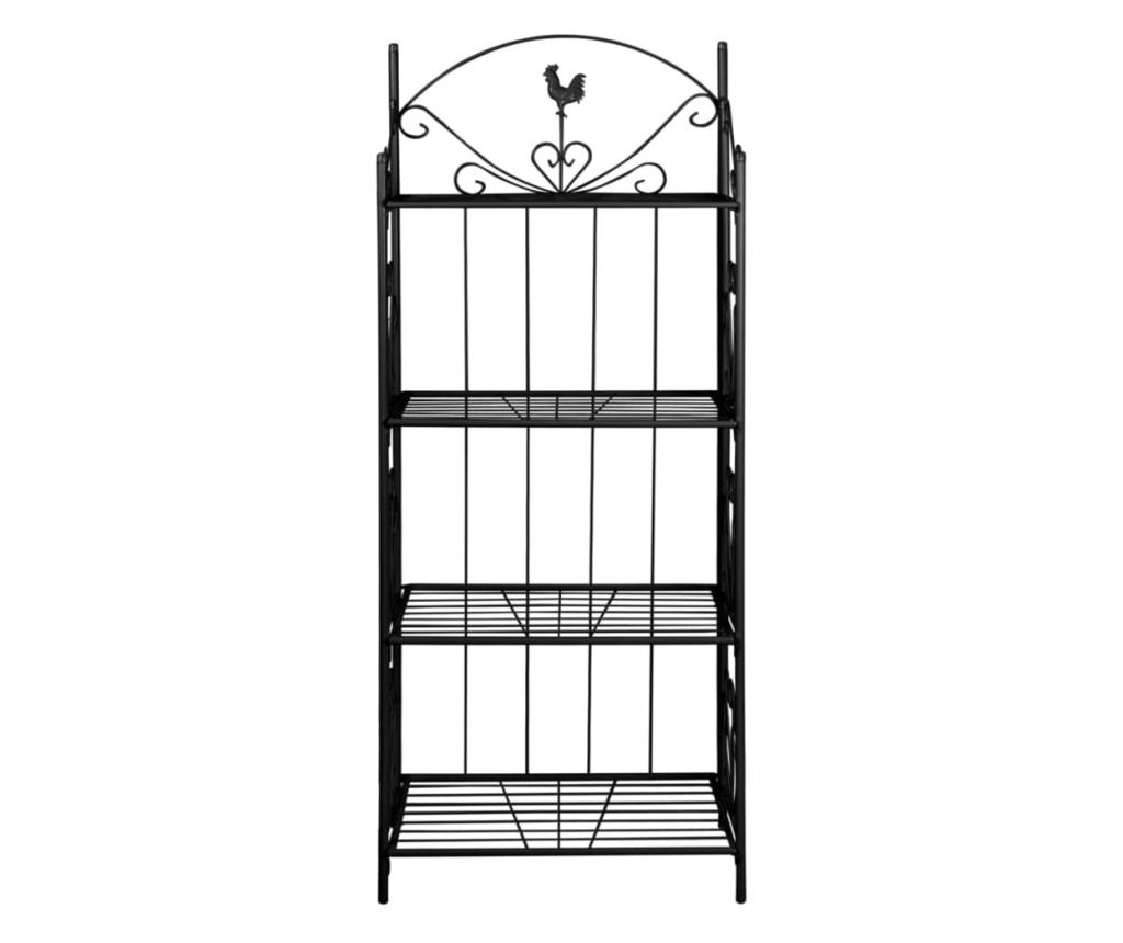 Pravokutni crni stalak za biljke - 2