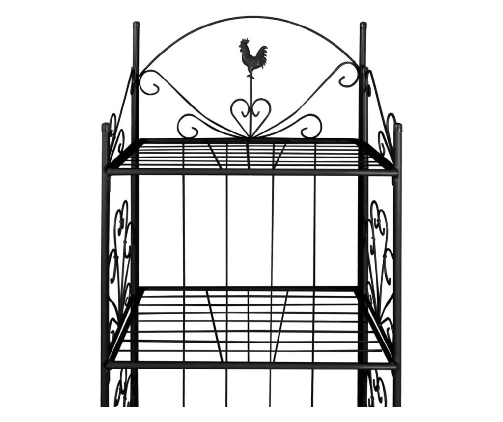 Pravokutni crni stalak za biljke - 3