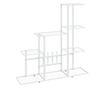 Stalak za cvijeće 94,5 x 25 x 88 cm bijeli metalni