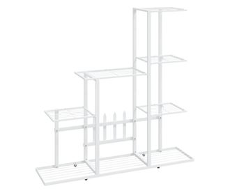 Stalak za cvijeće 94,5 x 25 x 88 cm bijeli metalni