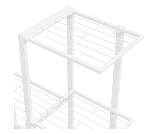 Stalak za cvijeće 94,5 x 25 x 88 cm bijeli metalni