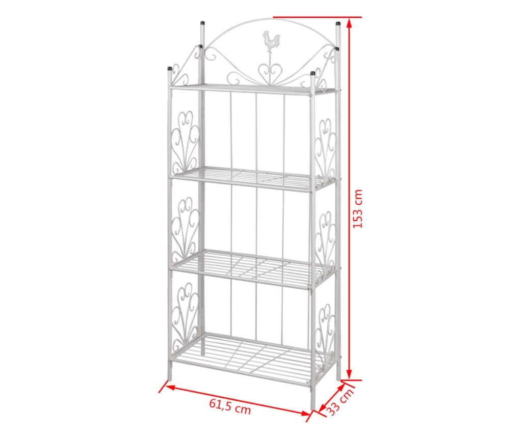 Stalak za biljke, bijeli - 4