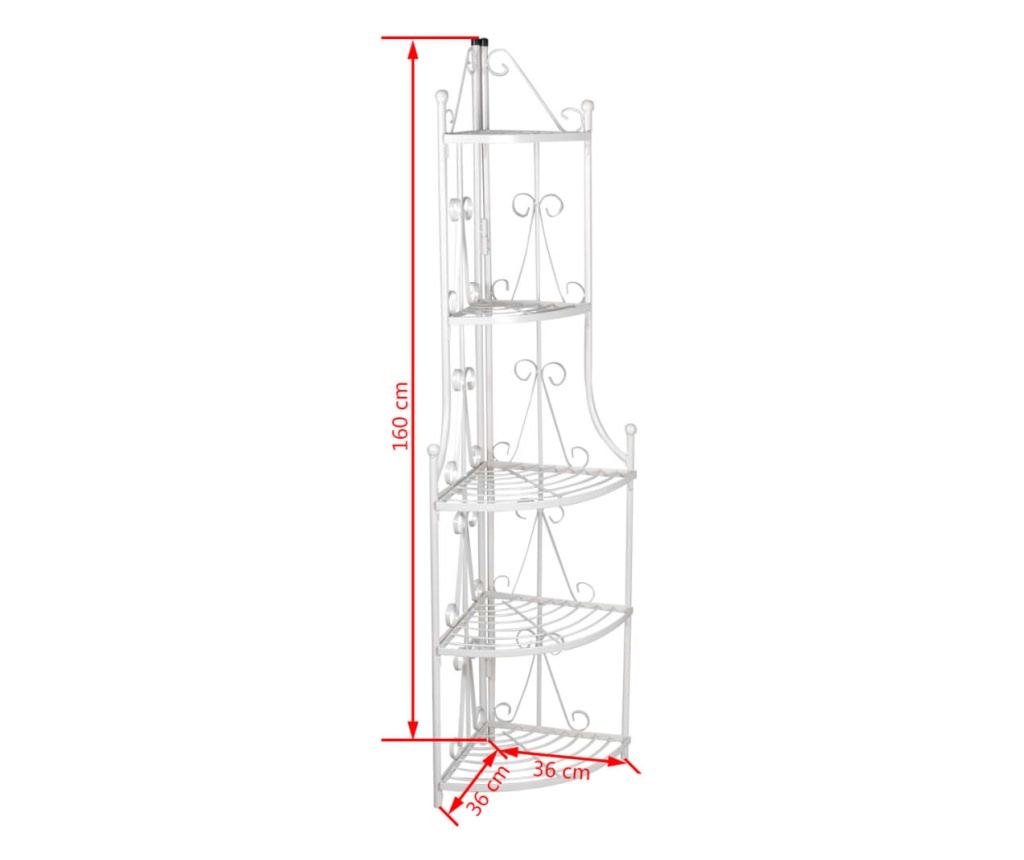 Bijeli stalak za biljke - 4