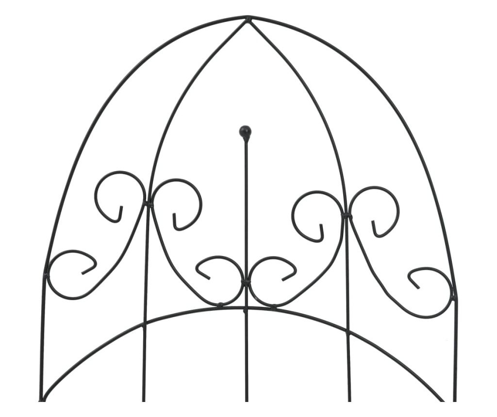 Podupirači za penjačice, 3 kom., crna, 40 x 100 cm, željezo - 4