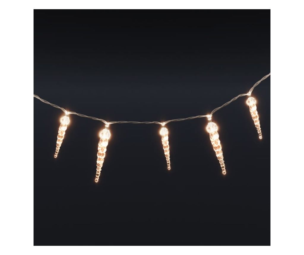 Božićne svjetiljke ledenice, 100 kom., toplo bijelo, akril - 4