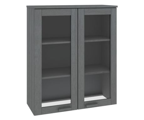 Gornji element za komodu HAMAR tamnosivi 85x35x100 cm borovina 