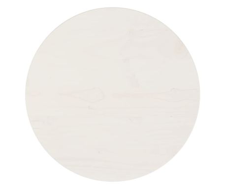 Mizna plošča bela Ø40x2,5 cm trdna borovina 