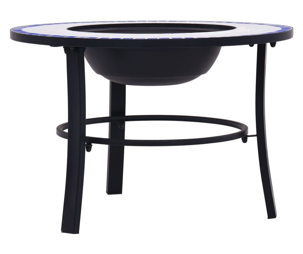 Mozaikno ognjište, plavo & bijelo, 68 cm, keramika - 4