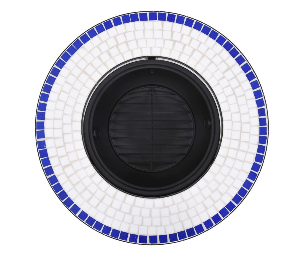 Mozaikno ognjište, plavo & bijelo, 68 cm, keramika - 6