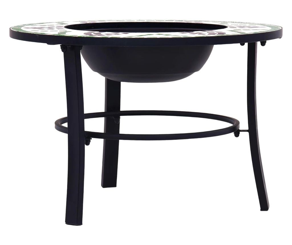 Mozaikno ognjište, zeleno, 68 cm, keramika - 4