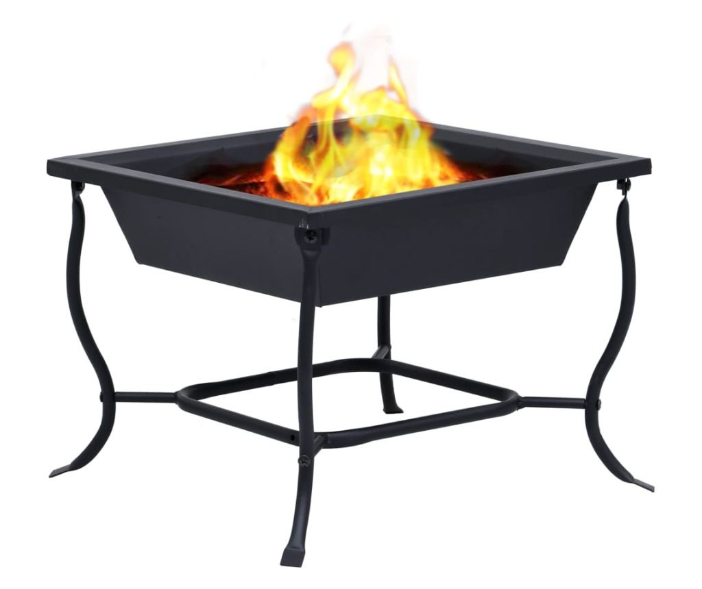 Ognjište, crno, 45 x 45 x 45 cm, čelik - 4