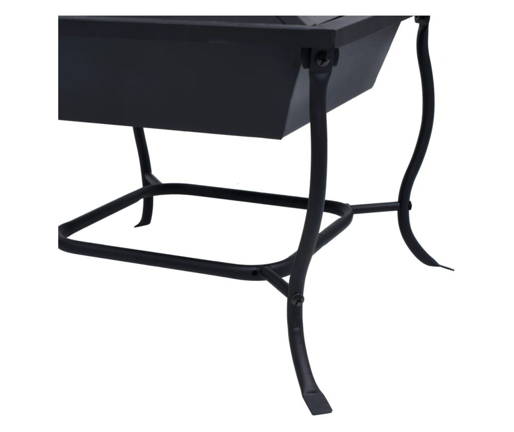 Ognjište, crno, 45 x 45 x 45 cm, čelik - 6