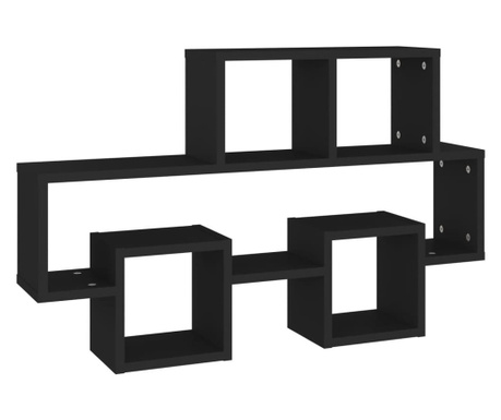 Raft de perete in forma de masina, negru, 82x15x51cm, PAL