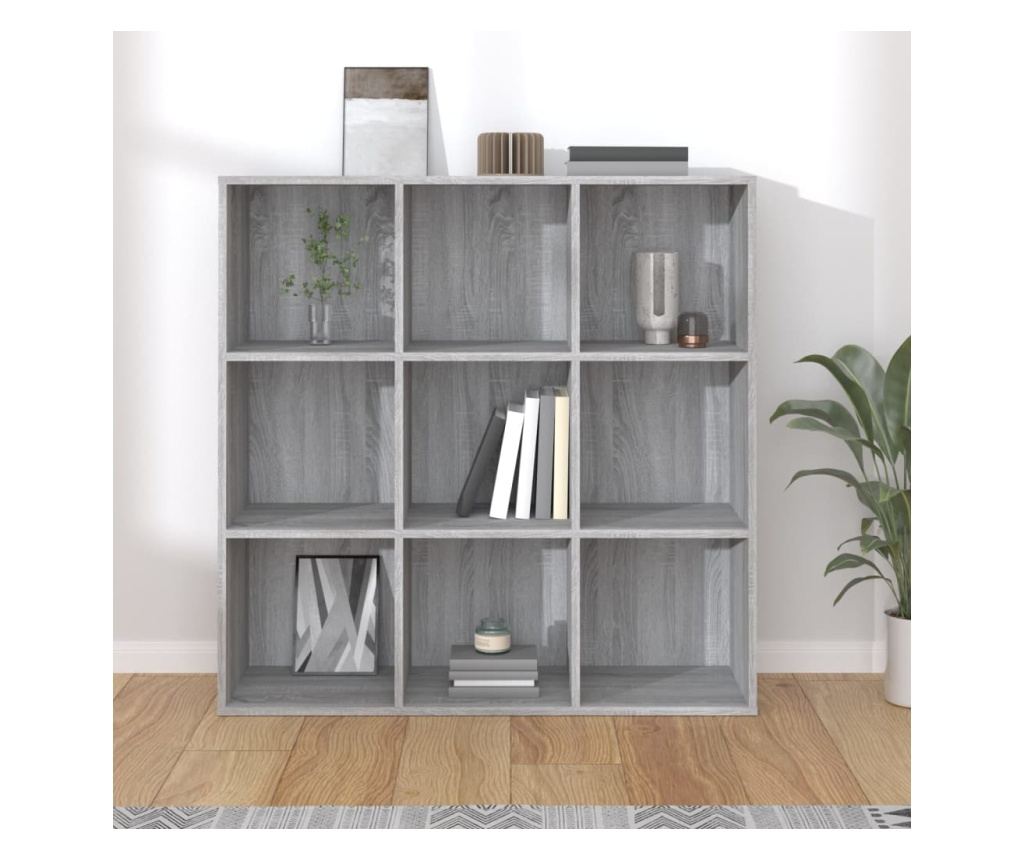 Библиотека, сив сонома, 98x29x97,5 см - 5