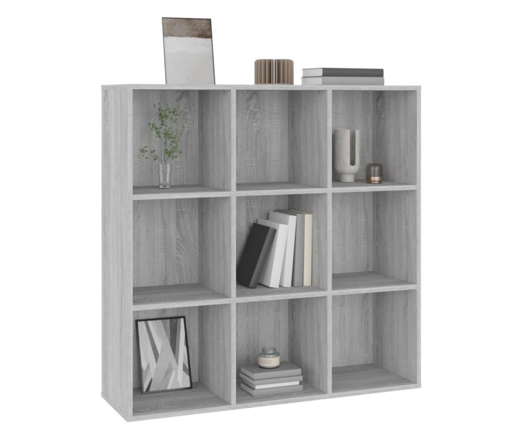 Библиотека, сив сонома, 98x29x97,5 см - 6