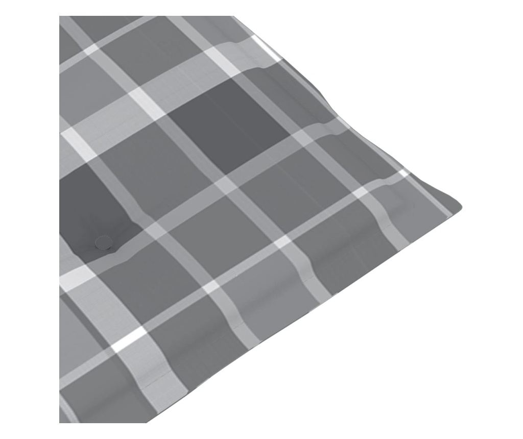 Jastuci za vrtne stolice, 2 kom, sivo karirani, 100x50x3 cm - 5