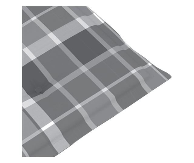 Градински възглавници, 2 бр., сиво каре, 100x50x3 см