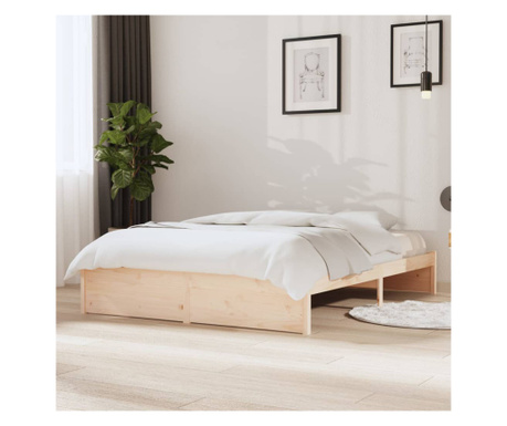 Cadru de pat, 140x200 cm, lemn masiv
