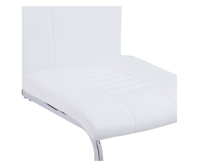 Set kuhinjskog namještaja, 9 komada, bijela, ekološka koža