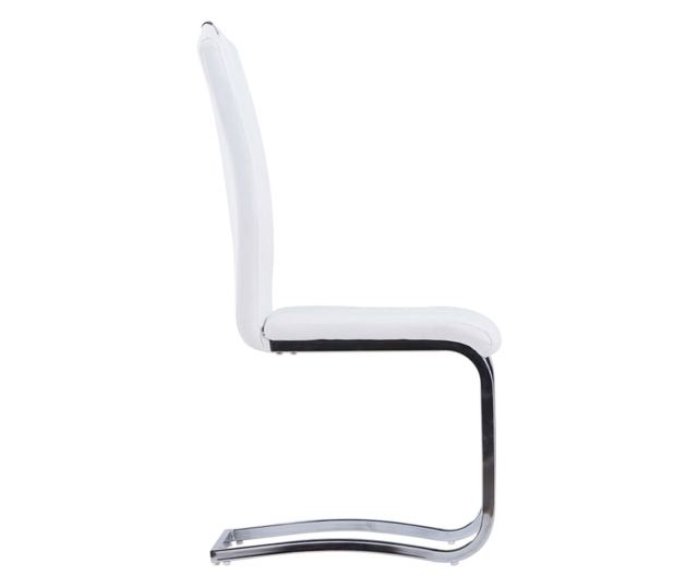 Set kuhinjskog namještaja, 9 komada, bijela, ekološka koža