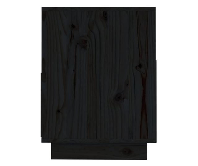 TV komoda, crna, 140x37x50 cm, masivno borovo drvo