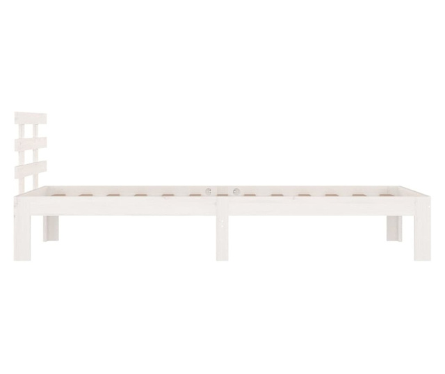 Okvir za krevet od masivnog drva bijeli 90 x 200 cm