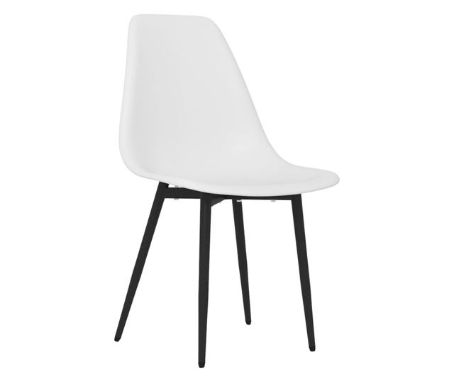 Stolice za kuhinju, 4 kom., bijele, PP