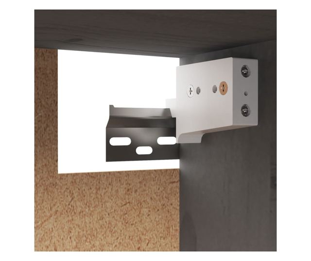 Szafy ścienne, 2 szt., szare, 45x30x35 cm, drewno sosnowe