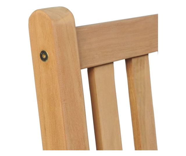 Градински столове с бордо възглавници, 2 бр., Масивно тиково дърво