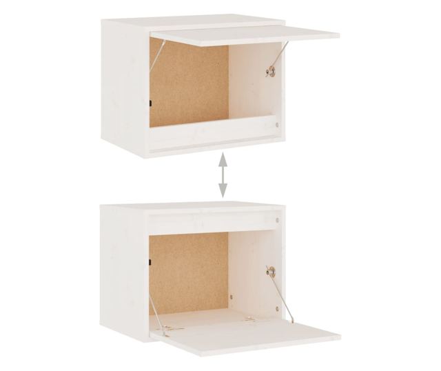 TV komode, bijela, 6 kom., masivno drvo bora