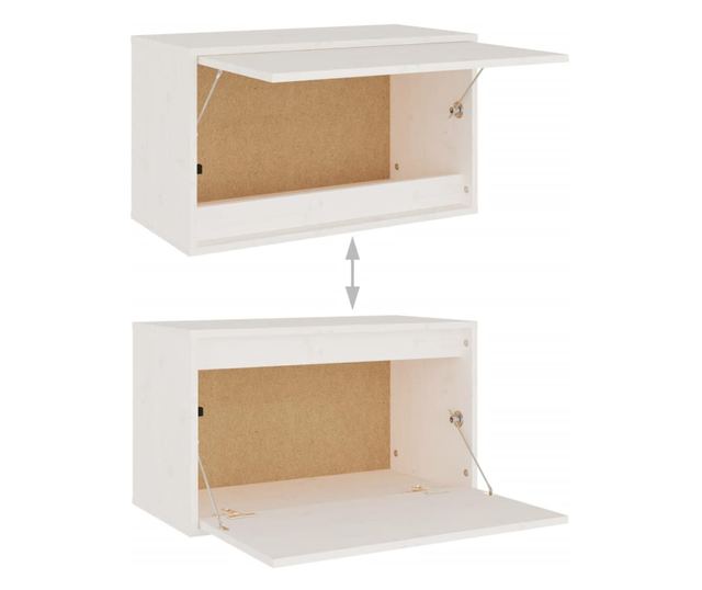 TV komode, bijela, 6 kom., masivno drvo bora