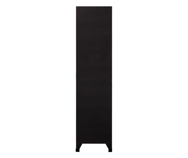 Ormarić s ključem crni 90 x 40 x 180 cm čelični